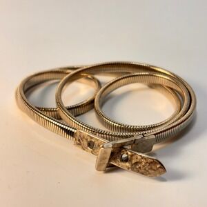 Vintage Accessocraft Snake Chain Belt Silver Skinny Minimalist MCM Boho‎ 24 inch